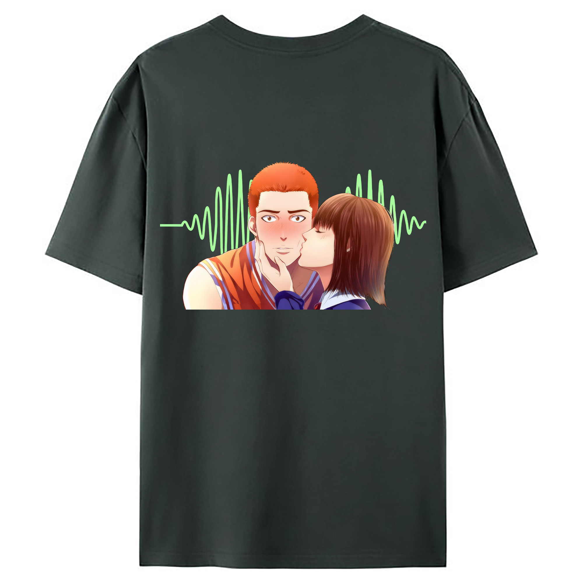 （画像用） SLAM DUNK／スラムダンク 綿100％ メンズ半袖Tシャツ（バックプリント） 通気性